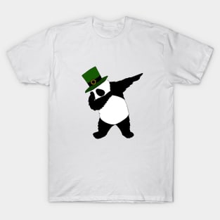 st patricks day Panda Dab Dabbing Funny Animal T-Shirt